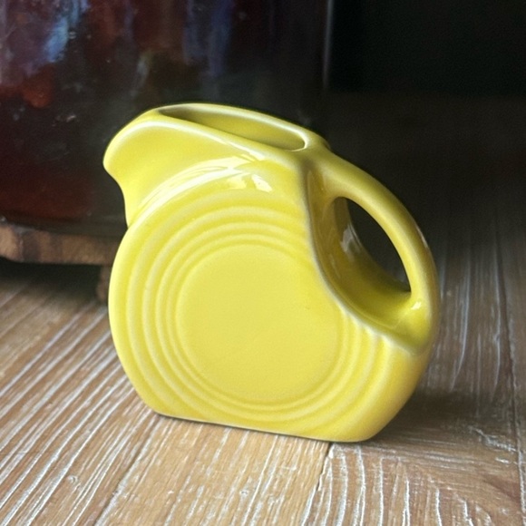 Fiesta Other - Fiesta Ware Homer Laughlin Small Mini Disc Pitcher Yellow Retired USA